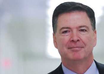 Former FBI Director James Comey reacts to Trump indictment