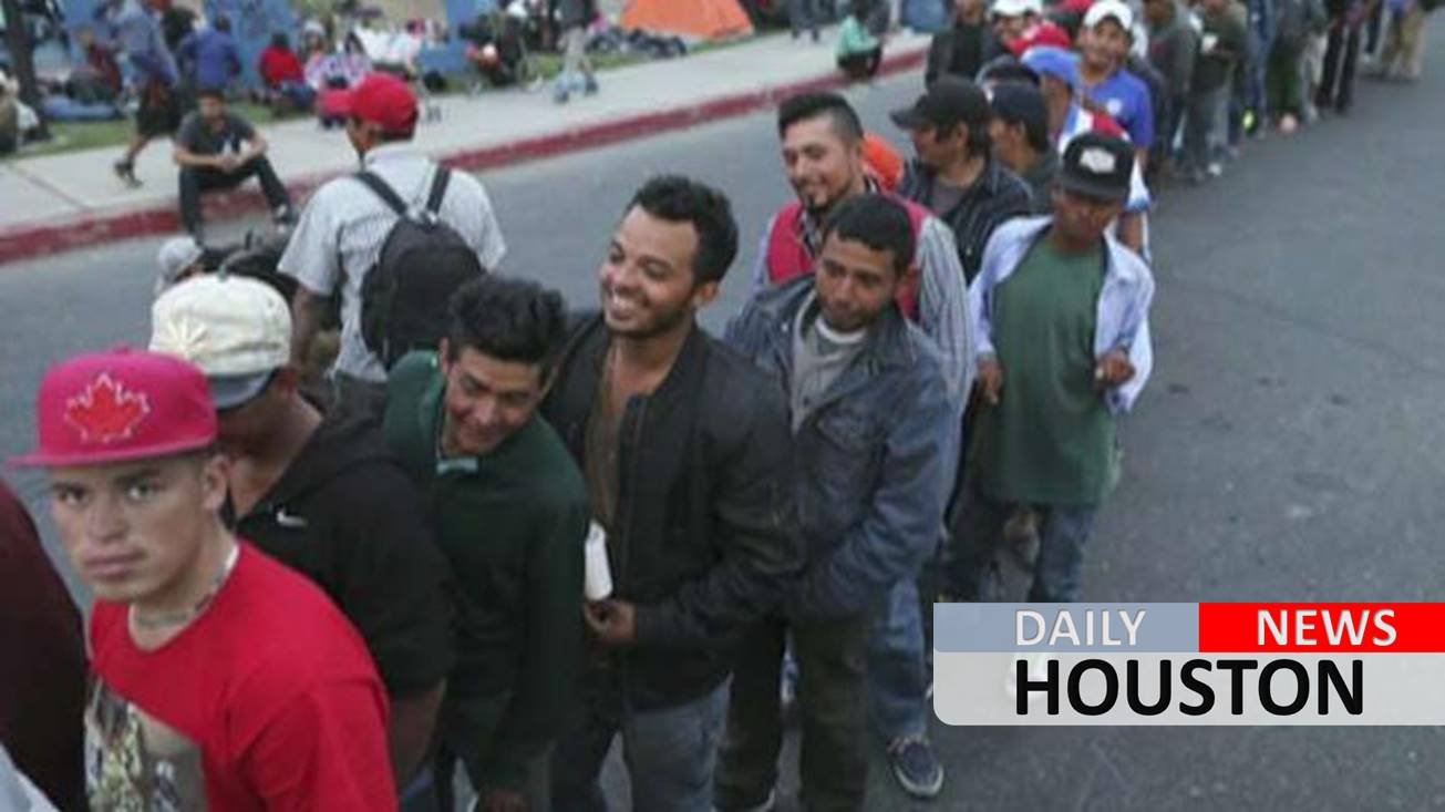 Small group breaks from caravan, within 500 feet of US border