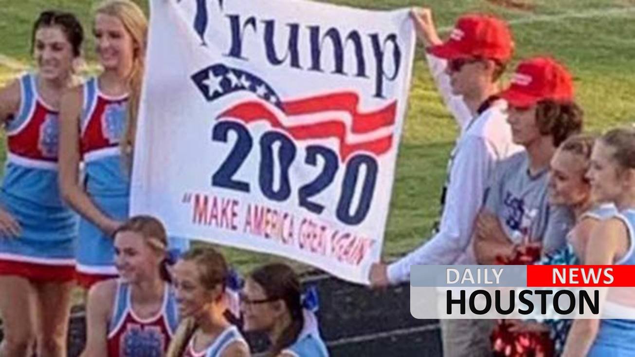 School cancels football game days after cheerleaders are punished for pro-Trump banner