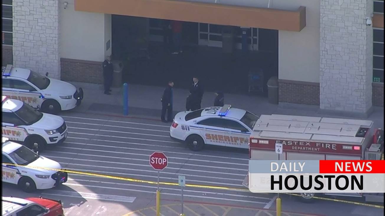 Officer shoots possible robbery suspect at Walmart in NE Harris County
