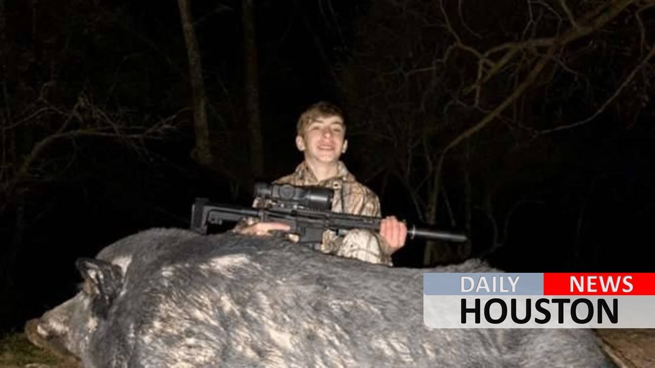 13-year-old boy shoots and kills 400 pound feral hog in just one shot