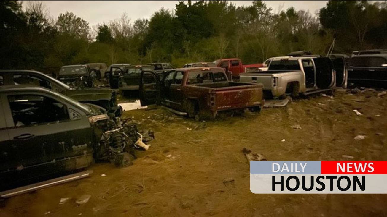 Deputies discover 50 stolen cars stripped in southeast Houston field