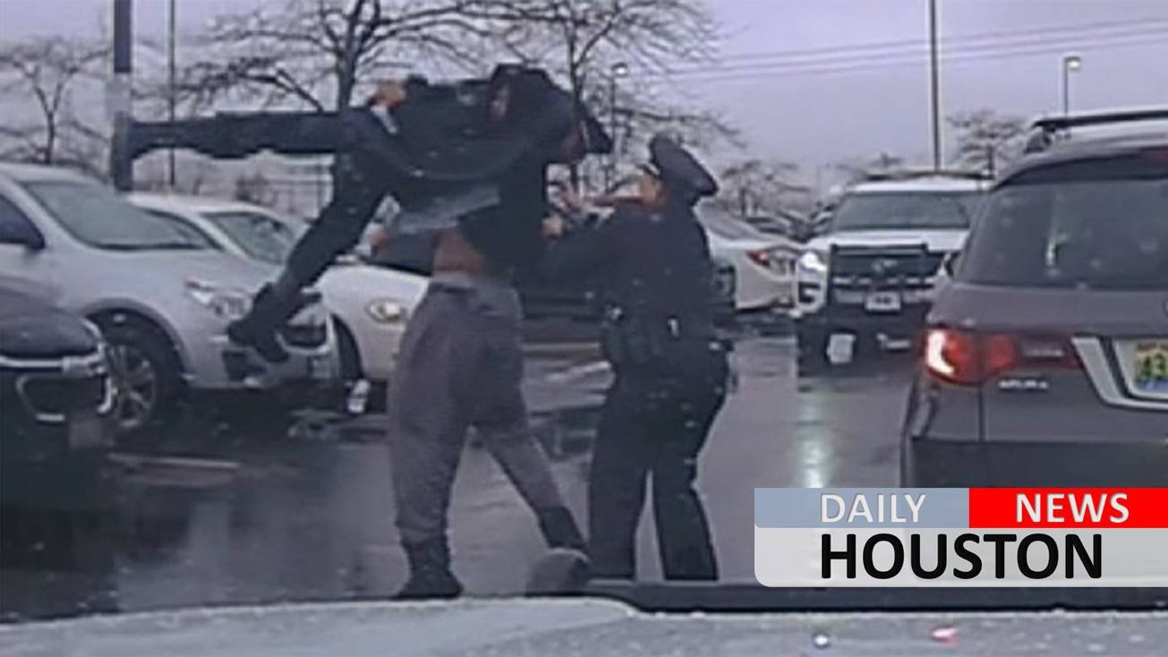 College football player slams officer onto concrete during heated altercation, video shows