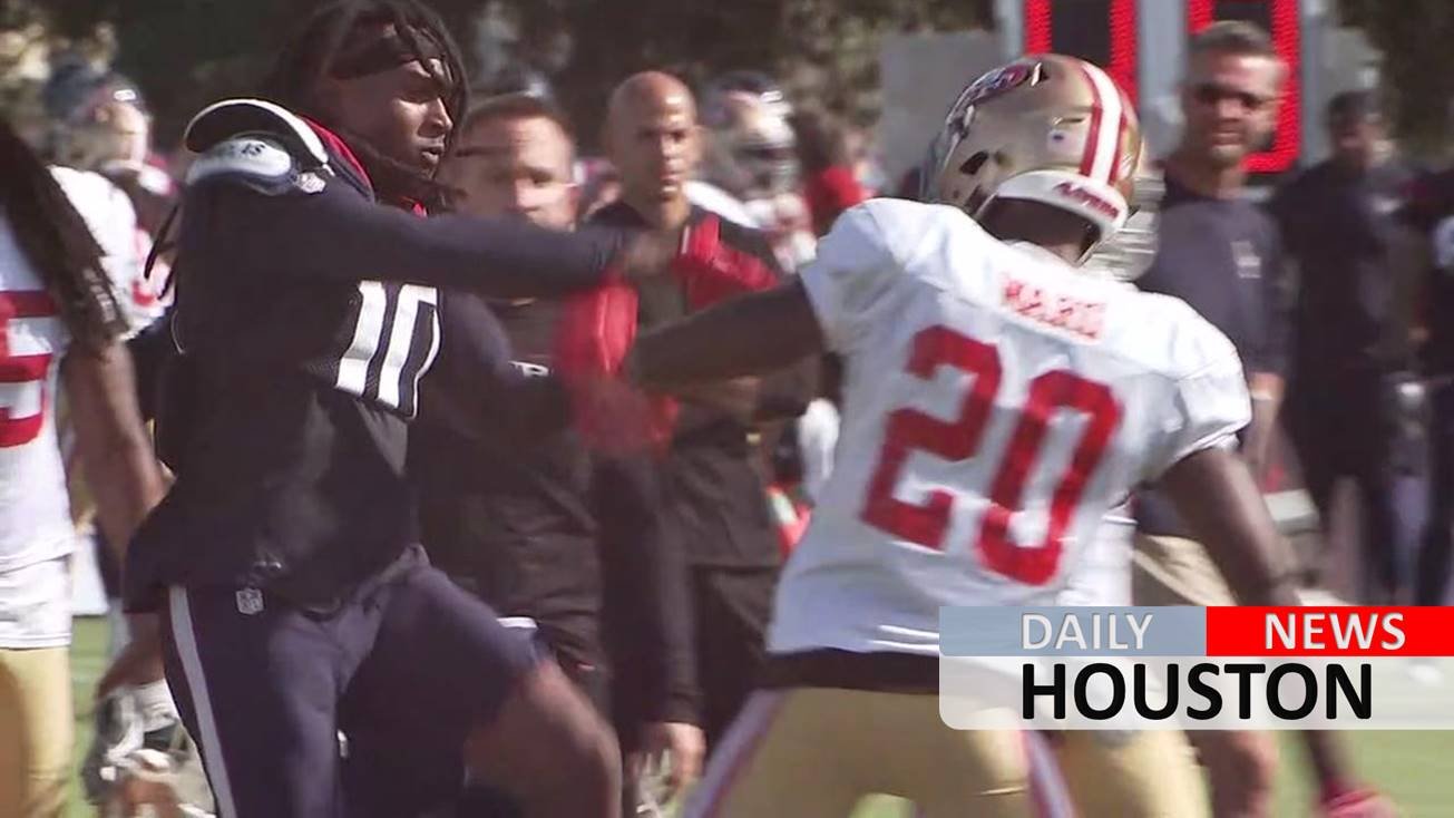 Texans DeAndre Hopkins gets in fight with 49ers’ Jimmie Ward during joint practice