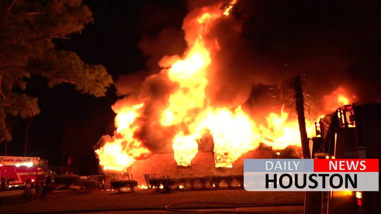 Massive fire destroys home and vehicles in southwest Houston